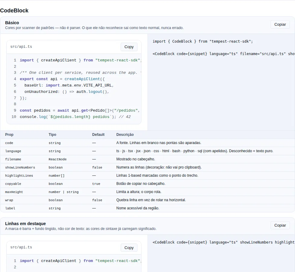 CodeBlock na gallery