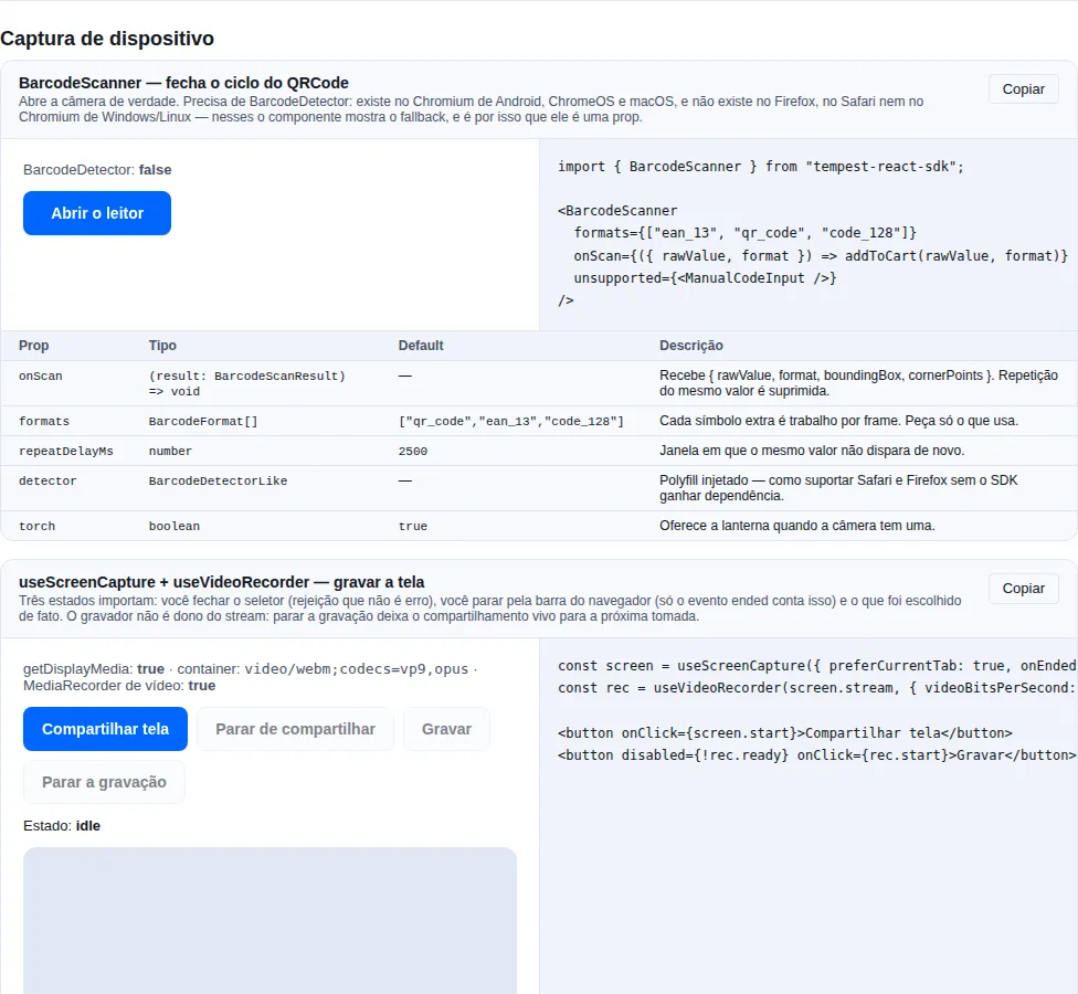 Captura de dispositivo na gallery